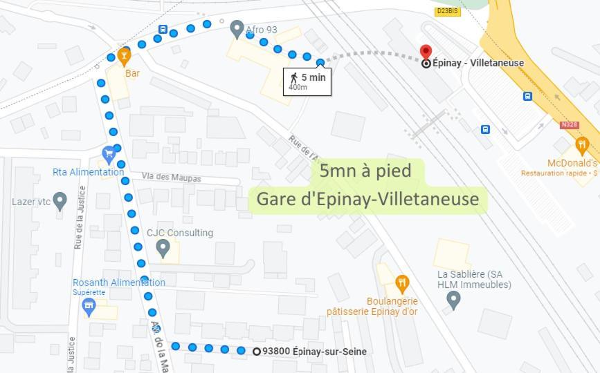 Parking Prive Gratuit - 15Mn Paris - Gare A Pied En 5Mn - Tout Equipee - Terrasse - Jardin - Stade De France - Casino D'Enghien - Hippodrome, Universite Épinay-sur-Seine Kültér fotó