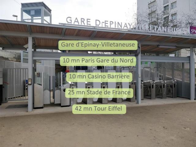 Parking Prive Gratuit - 15Mn Paris - Gare A Pied En 5Mn - Tout Equipee - Terrasse - Jardin - Stade De France - Casino D'Enghien - Hippodrome, Universite Épinay-sur-Seine Kültér fotó